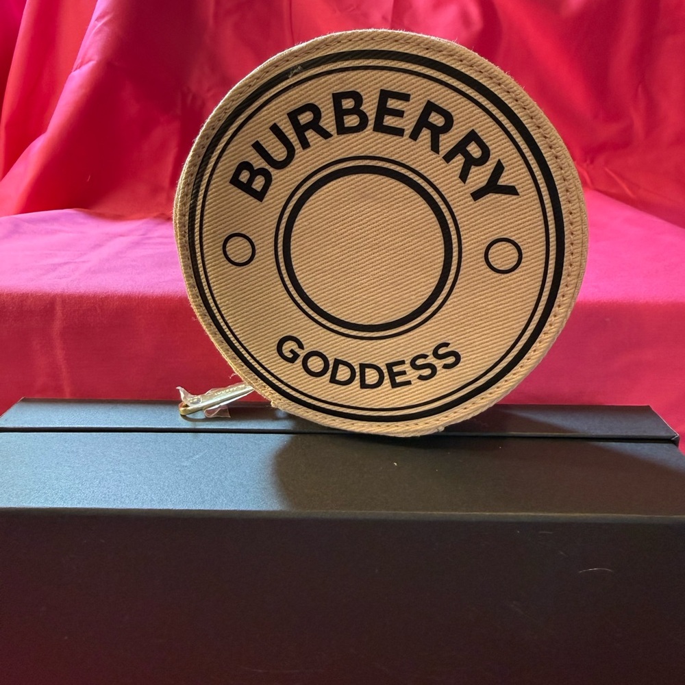 Burberry Beige Circular Bag with Black Logo